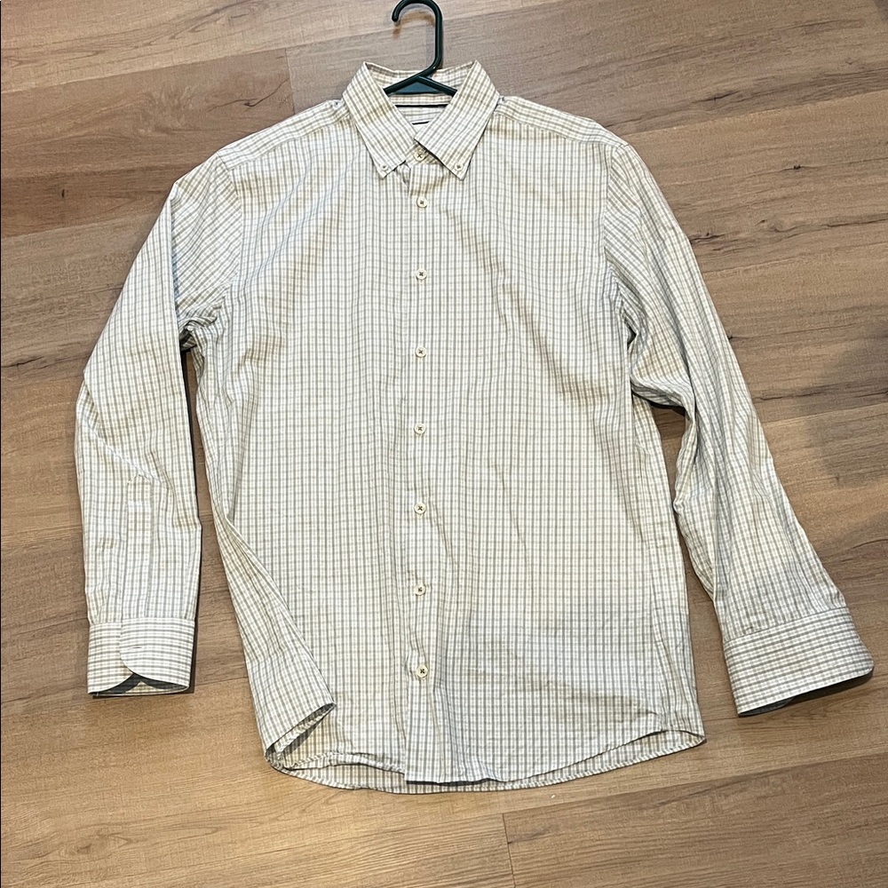 Charles Tyrwhitt Green/White Button-down Shirt